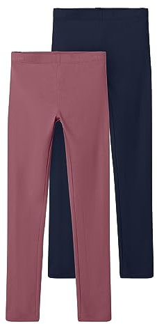 NAME IT NKFVIVIAN 2P Legging L NOOS 13205781, Deco Rose/Packed with Dark SAP, 122/128
