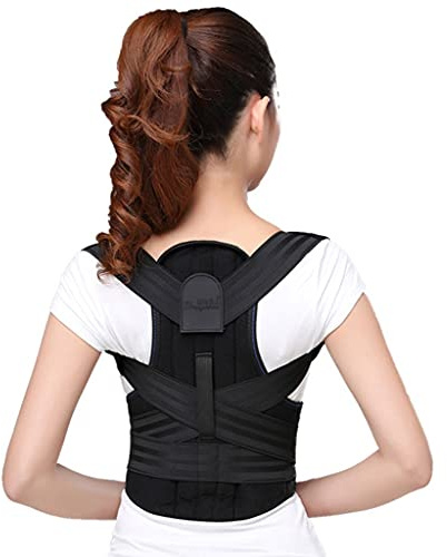 Cinturón de corrección de espalda Mujeres Hombres Hombro Postura de la columna vertebral Cinturón de soporte de espalda ortopédico Protector ajustable Alivio del dolor Entrenador de soporte lumbar elá