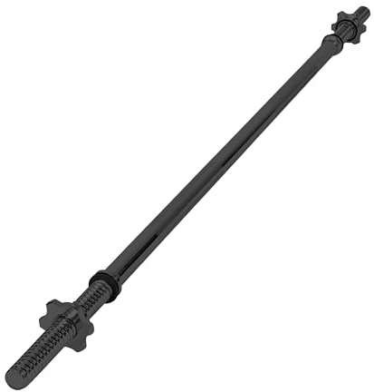wuuhoo® Langhantelstange Vera - 120cm / 150cm / 200cm Hantelstange 30mm, Stahl schwarz Hantel mit Sternverschluss - Fitnessgerät für Zuhause, Kapazität 70 kg - 90 kg 150cm