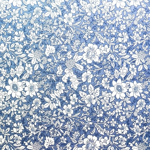 Rose and Hubble Floral Printed Fabric - 45 Inch Wide 100% Cotton Poplin for Dressmaking, Quilting, and Crafting - Soft, Cotton Fabric for Sewing, Apparel, Home Décor, Bag Making (CP0221DL, 0.5 Metre)