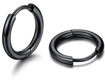 U7 Paire Huggie Boucles d'oreilles Femme acier inoxydable, Mini Créoles Anneaux Oreilles Homme