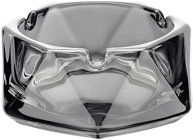 Aunlix Posacenere,Posacenere vetro, Posacenere per sigari, Posacenere per ufficio, Portacenere da tavolo,Posacenere per sigarette per interni esterni, Ashtray antivento per interno/esterno