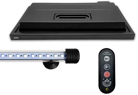 ZooPaul DayNight Couvercle d'aquarium LED 60 x 30 cm Lumière du jour Veilleuse Terrarium Éclairage Minuterie Variateur