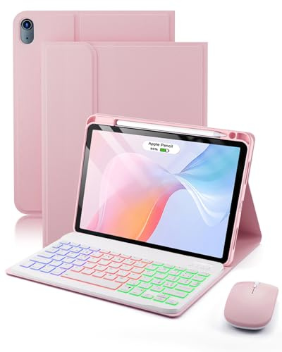 Per iPad Air 11 (M4 2026 /M3 2025/ M2 2024) 11 Pollici/iPad Air 5 (2022)/Air 4 (2020) 10.9 Pollici Cover custodia Con Bluetooth Italiano (QWERTY) Tastiera Retroilluminati Mouse Backlit Keyboard Case