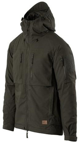 Helikon-Tex Chaqueta táctica de invierno Yukon para hombre – Chaqueta de invierno resistente Bushcraft – Aislamiento Climashield – 8 bolsillos, verde taiga, XXL