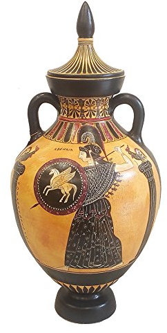 Panathenaic – Jarrón de ánfora antigua Running juegos Athenian – ganador premio – Diosa Athena – Pegasus