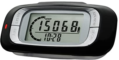 HUSHUI Podomètre 3D, Podomètre 3D de Marche avec Clip Compteur de Pas Précis pour Fitness Distance de Marche Miles/Km Compteur de Calories