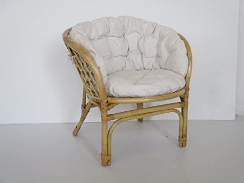 fantasie d oriente poltrona in vimini rattan naturale con cuscini per esterno ed interno cm 71x66x74 H cuscini in cotone di ottima qualità salotto