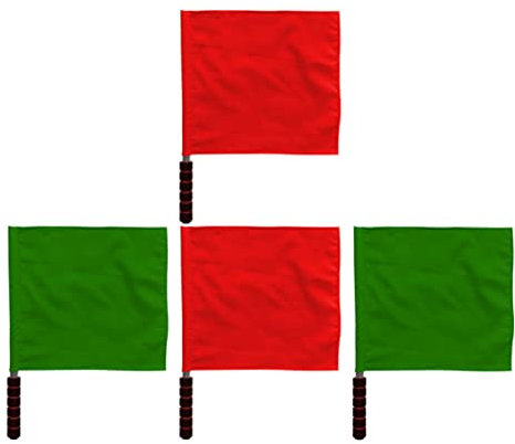 HAPINARY 4 Stück Flagge Des Schulschiedsrichters Übereinstimmende Flaggen Flagge Des Sportschiedsrichters Linienrichter Ref Sportliche Wettkampfflagge Flagge Für Handheld Stoff Kleine Fahne