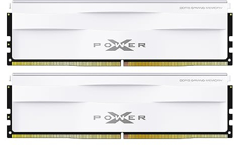 Silicon Power DDR5 64GB (2x32GB) 6000MT/s (PC5-48000) 288-pin CL30 1.35V UDIMM Desktop Memory Module RAM SP064GXLWU60AFDG White