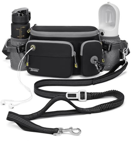 TUDEQU Hand Free Dog Leash with Waist Pack