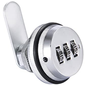 Angoily Cerradura De Leva Para Buzón Código De 3 Dígitos, Sin Llave, Metal Plateado, Segura Para Armarios y Cajones, Combinación Ajustable, Uso Doméstico y Oficina, 1 Unidad