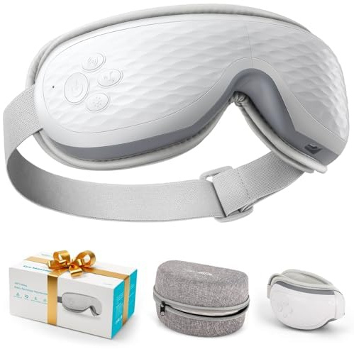 ALLJOY Eye Massager with Heat, Mothers Day Gifts for Women Men, Bluetooth Music Sleep Mask for Migraine Relief, Eye Strain, Dark Circles & Dry Eyes