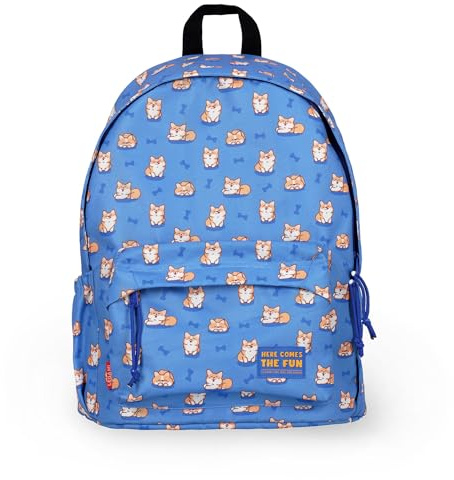 LEGAMI - My Backpack, Sac à dos, Corgi, sac d'école doublé et rembourré, avec fermeture à glissière, poche interne pour ordinateur portable et tablette, sac à dos de voyage 32 L, 35 x 45 x 20 cm