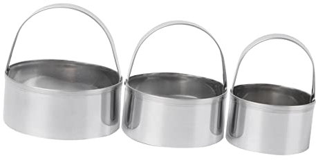 VALICLUD 3Pezzi Taglierina per Biscotti Rotonda Acciaio Inossidabile per Pasta e Dolci Lavabile Lavastoviglie