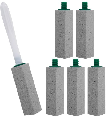 6Pcs Pumice Stone for Toilet Bowl Cleaning, Scouring Stick Remove Toilets Bowl Hard Water Rings, Toilet Cleaner Limescale Remover, Calcium Buildup and Rust for Cleaning Toilets, Bathroom, Pool(grey)