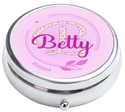 Cendrier de poche personnalisé Atomania Initiale Rose – Prénom et initiale personnalisables – Cendrier de voyage hermétique anti-odeur en métal – Cadeau personnalisé pour fumeur