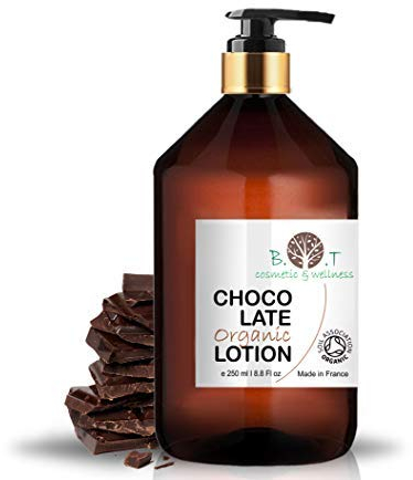 B.O.T Cosmetic & Wellness - Latte Corpo Organico Idratante e Protettivo | Aroma Cioccolato | Lunga Durata | Cura Pelle Rassodante | Uso Quotidiano, 250 ml