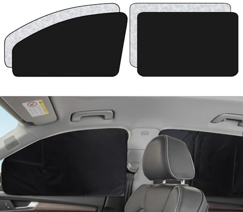 XCBYT Parasol Coche Magnetico 4 Unidades, Parasol Coche Lateral, Parasol Ventanas Traseras Coche, Protector Solar, Oscurecedor Ventana Coche