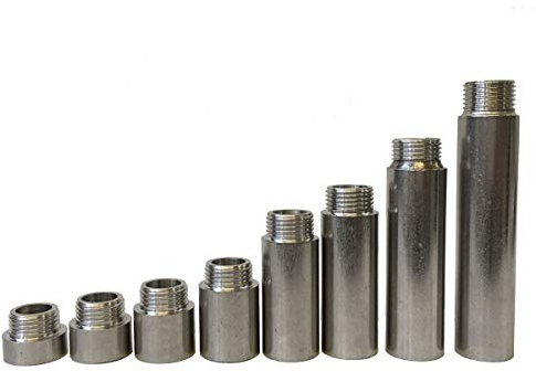 Soytich - Estensione per rubinetto filettato, 1/2 pollice, lunghezza da 1 a 10 cm (raccordo prolungante del rubinetto)