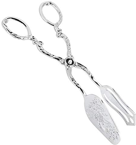 Gebäckzange Muschelförmig Vintage Brotzange Servierzange Eiszange Zuckerzange Küchenzange für Buffet, Partys, Grill, Heimküche