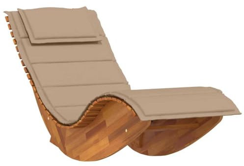 vidaXL Schaukelliege mit Auflage Massivholz Akazie