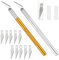 Craft Knife Exacto Knife, Hobby Knife Set Include 2 Craft Scalpel Knives & 10 Spare Blades, Precision Carving Knives Utility Knofe for DIY Art, Crafting, Modelling, Paper Cutting, Scrapbooking