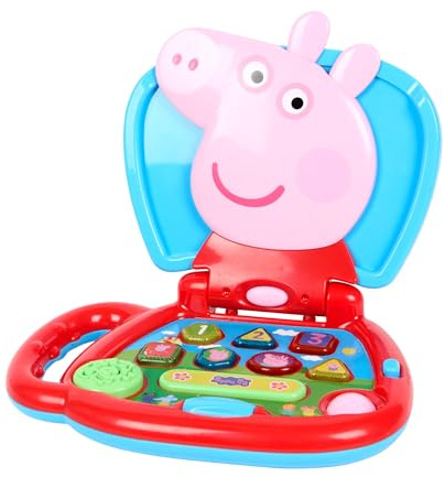 Peppa Pig Il Mio Primo Laptop, Gioco Prima Infanzia 6 Mesi+, Computer Giocattolo Interattivo con Pulsanti 1-2-3, Suoni e Musiche