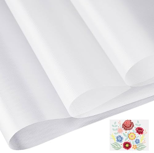 Wash-Away Water Soluble Stabilizer, Embroidery Water Soluble Film, Wash Away Stabilizer for Embroidery, Quick Dissolve Backing and Topping for Washable Fabrics, White