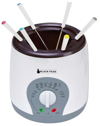 BlackPear BFR 090 Appareil à Fondue/Friteuse, Plastique, 1 Liter, Blanc