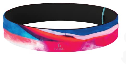 FlipBelt Classic Running Belt for Phone and Small Accessories, Exercise Waist Pouch for Women and Men, S, Acrylic Summer