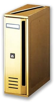 ALUBOX CUBO Briefkastenanlage 4 Fächer 43x38,5x25 cm aus Verzinktem Blech Horizontale Briefkastenanlage für Innen- und Geschützten Außenbereich (Anthrazit mit Sandtüren)