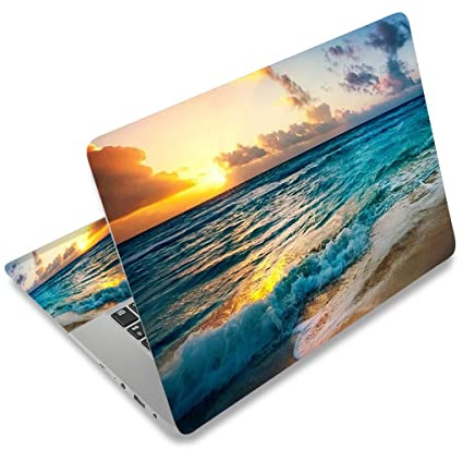 Pellicola adesiva adesiva per computer portatile da 12, 13, 13,3, 14, 15, 15,4, 15,4, 15,6, protezione artistica per notebook (2 protezioni per polso incluse), decorazione rimovibile, motivo: