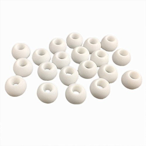 100 Pcs Remplacement Ear Tips Embouts intra-auriculaires Écouteurs En Caoutchouc Silicone Bouchons d'oreilles pour la plupart des écouteurs intra-auriculaires Marque - Blanc Durable et utile