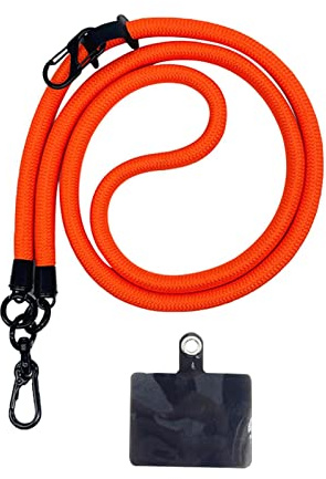 pologmase Cordón de cuerda para teléfono, cordones de teléfono celular para alrededor del cuello, 10 mm de grosor con espaciador, cordones cruzados para teléfono celular alrededor del cuello, correa
