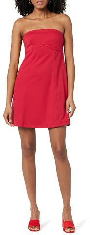The Drop Minivestido Babydoll Vienna para Mujer, sin Tirantes, Cereza de Barbados, XXS
