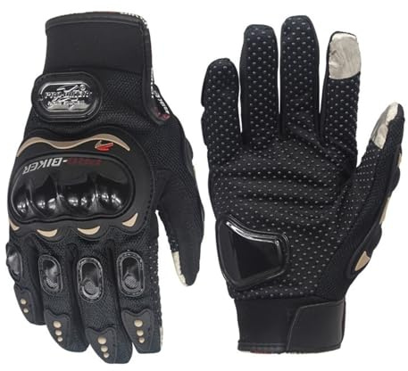 ZiYouao Motorradhandschuhe Rosa Damen Motorrad Touchscreen Handschuhe Motocross Vollfinger Reithandschuhe Sommer Atmungsaktive Fahrrad Radfahren MTB Handschuhe Motorrad Handschuhe(Noir,S)