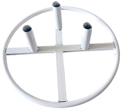 JZLEJC Base de soporte de exhibición de poste de flores de 12x4, base redonda de soporte de flores de hierro (3 hoyos) Ornamento floral de pie para el hogar para la decoración de la boda en el hogar