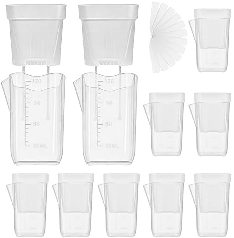 Tuxuseo Pflanzentopf - 10 Stück Kompakte Transparente Pflanzentöpfe - Blumentöpfe für den Innenbereich,Semi-Hydro Vermehrung Stecklinge Sämlinge Usambaraveilchen für Innen und Balkon
