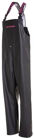 Grundéns Women’s Neptune Commercial Fishing Bib Pants | Waterproof, Adjustable, Black, X-Small