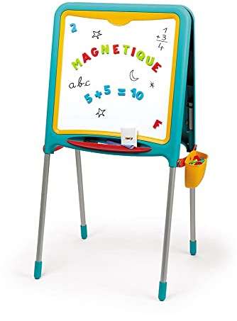Smoby - Lavagna Pieghevole, 7600410307, + 3 Anni, con Gambe in Metallo