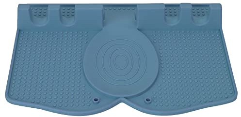 Poggiautensili in silicone con gocciolatoio, portacucchiaio resistente al calore, portautensili da cucina per piano cottura, cucchiai, mestoli, pinze, spatola(Blu)