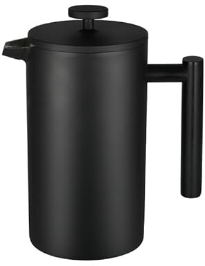 Oliver's Kitchen ® Cafetière à Piston Isotherme à Double Paroi de Qualité Supérieure - Noir - 1 litre