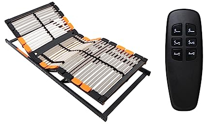 BMM Lattenrost 140x200 cm Premium XXL Motorrahmen bis 180 kg/elektrisch verstellbar/7 Zonen/für alle Matratzen/Höhe 10 cm/Lattenroste produziert in Deutschland
