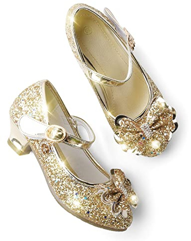 JerrisApparel Chaussures Princesse Fille Fête Déguisement Mariage Mary Janes