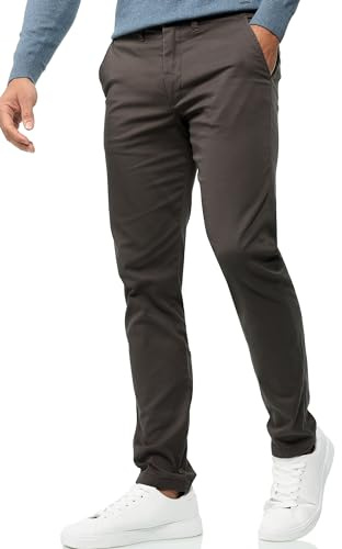 Indicode Herren INWasling Stretchhose aus Baumwolle mit 5 Taschen | Herrenhose Stretch Hose Männer Raven, 33/32