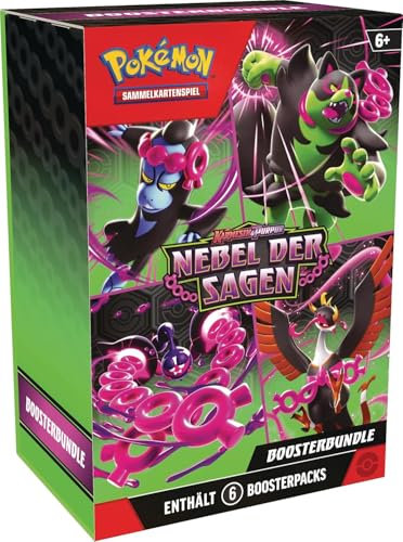 Pokemon Karmesin & Purpur Nebel der Sagen Boosterbundle/Bundle mit 6 Booster Packs - Deutsch und BB-Toy-Trades Toploader