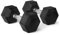 Amazon Basics Hantel-Set, mit Gummibeschichtung, sechseckig, 10 kg, Schwarz
