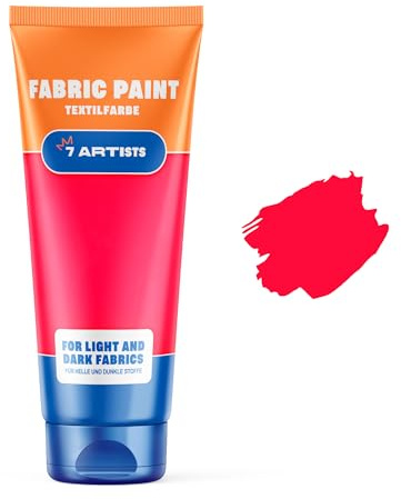 Textilfärg Rosa Neon 60 ml – Permanent och Tvättbar Färg för Kläder, Skor och Denim | Flexibel och Hållbar Textilfärg
