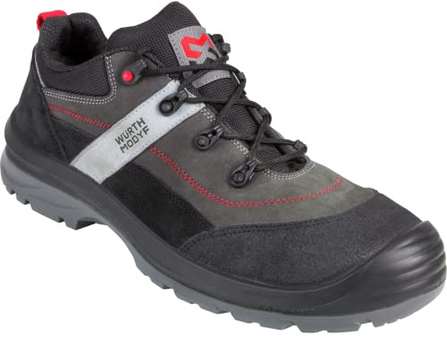 WÜRTH MODYF Sicherheitsschuhe S3 Corvus Velours in grau - Arbeitsschuhe für Herren und Damen - metallfrei & wasserabweisend - in der Größe 47